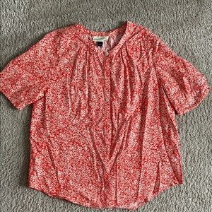 Floral Red Women's Top